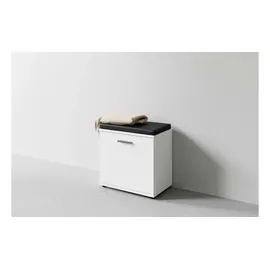 byLIVING Jakob 48,5 x 49 x 30 cm weiß schwarz / gepolstert matt