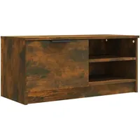 Furnicato TV-Schrank Räuchereiche 80x35x36,5 cm Holzwerkstoff