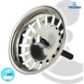 tecuro Siebkörbchen Siebkorb Ø 81 mm mit Kunststoff-Führungsstange 8 mm