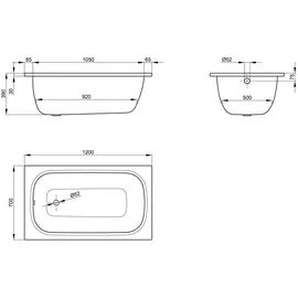 Bette LaBette Rechteckbadewanne 70 x 120 cm (1200-000)