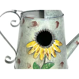 DanDiBo Ambiente Vogelhaus Zum Aufhängen Metall Deko Gießkanne Wetterfest Nistkasten Futterstation Für Vögel Shabby Mit Kette Metallkanne Kanne Balkon - Dandibo