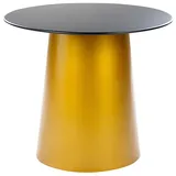 Beliani Beistelltisch Schwarz Rund 56 cm