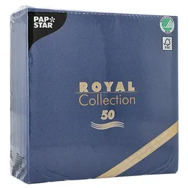 Papstar Servietten "ROYAL Collection" 1/4-Falz 40 cm x 40 cm dunkelblau