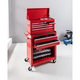 HC Tools 2 in 1 Werkstattwagen 6 Schubladen ca. 60 cm rot