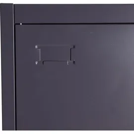 Mendler HWC-H17 Aktenschrank 140 x 89 x 36 cm dunkelgrau