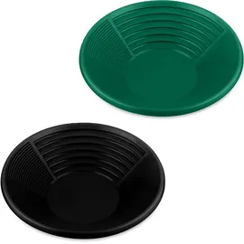 Relaxdays Goldwaschpfanne 2er Set HxD: 8x38 cm