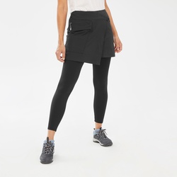 Rock mit Leggings Damen Wandern - NH500, schwarz, 38