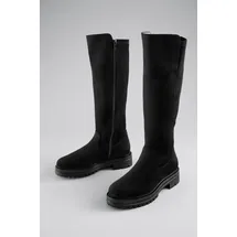 aniston shoes Stiefel ANISTON SHOES, Damen, Gr. 40, Normalschaft, schwarz, Velourslederimitat, Schuhe Stiefel, Stretch-Stiefel mit Innen-Reißverschluss - NEUE KOLLEKTION, Topseller