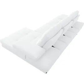 Calia Italia Ecksofa CALIA ITALIA "Toby Wing, B/T: 288/153 cm, Designsofa mit hohem Sitzkomfort, L-Form", weiß (bianco puro bull), B:288cm H:90cm T:153cm, Leder BULL (100% Leder), Sofas, Ecksofa, inklusive Sitztiefenverstellung, Füße in chrom glänzend