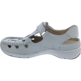 WOLKY Halbschuh mit Klettverschluss Rolling Sun 0720436-120, Fantastic Nubukleder, Weiß, 38 - Weiß - 38