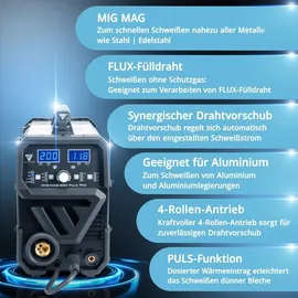 STAHLWERK Schutzgas-Schweißgerät MIG MAG 200 Puls Pro