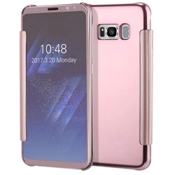 Clear View Hülle für Galaxy S8 - Rosa/Spiegelnd