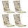 GO-DE Hochlehner Auflage 120 x 50 cm beige 4-tlg.