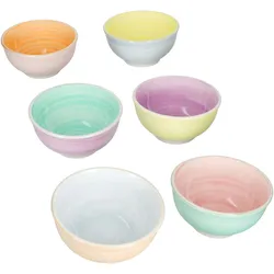 Pastello 6er Set Snack- & Dip-Schälchen 12,2cm 250ml bunte Pastell-Farben Nüsse