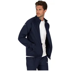 Trainingsjacke TRIGEMA "TRIGEMA Raglanjacke", Herren, Gr. XXXL, blau (navy), 100% Baumwolle, casual, Jacken