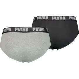 Puma Everyday Slips Grau Melange/Schwarz L 2er Pack