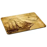 PEDEA Gaming und Office Mauspad - 350 x 280 mm - mit vernähten Rändern und rutschfester Unterseite, sailing ship
