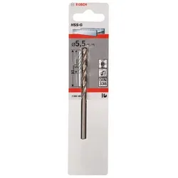 Metallbohrer HSS-G, DIN 338, 5,5 x 57 x 93 mm, 1er-Pack