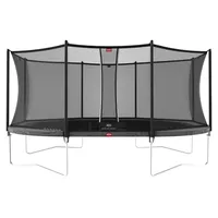 Berg Toys Trampolin Grand Favorit Regular 520 x 345 cm inkl. Sicherheitsnetz Grau