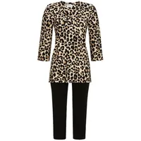 Ringella Hausanzug Freizeitanzug mit Caprihose (2 tlg) Animal Print schwarz 40