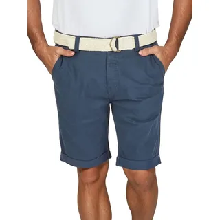 DENIMFY Chino Shorts Herren mit Gürtel Regular Fit DFLio Regular Fit Normaler Bund Knopfleiste 40