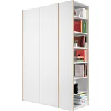 Müller SMALL LIVING Kleiderschrank »Modular Plus Variante 1«, inklusive links oder rechts montierbarem Seitenregal weiß