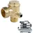 waxyxaw Rückschlagventil Kompressor 3 Wege Gewinde 20 x 16 x 10 mm Männlich Druckluft Kompressor Ersatzteile 3-Wege, Gewinde,Männlich Druckluftventil, 1/2 zoll, 90 Grad pneumatischer Rohrverbinder,
