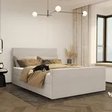kaiser möbel Boxspringbett mit bettkasten und topper 160x200 cm VIESTA stoff Poso Beige
