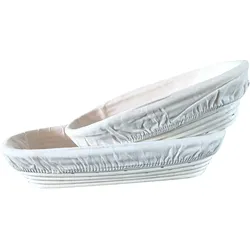 Layba Gärkorb Set Oval (Mittel + Groß) – Rattan Banneton Teiggare für Sauerteig & Hefeteig