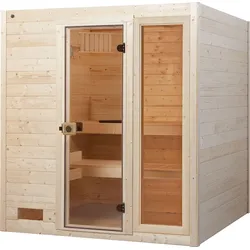 Sauna WEKA "Valida", beige (natur), Saunaofen, integrierte Steuerung, 9 kW, Saunen, 9 kW-Ofen mit integrierter Steuerung