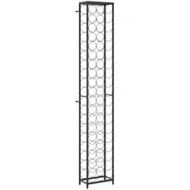 vidaXL Weinregal 34 x 18 x 200 cm Schwarz