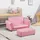 Homcom Kindersofa mit Hocker rosa