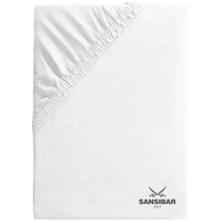 Sansibar Topperbezug SANSIBAR Jersey (BL 100x200 cm) - weiß