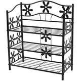 MCW Schuhregal, Schwarz, Metall, 60x70x30 cm, Garderobe, Schuhaufbewahrung, Schuhregale