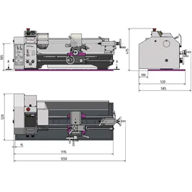 Optimum Leitspindeldrehmaschine TU 2506 (400 V)