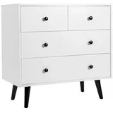Costway Kommode 80 x 77 x 40 cm Weiß