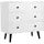 Costway Kommode 80 x 77 x 40 cm Weiß
