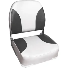 pro.tec Bootssitz Riccione 2er Set Kunstleder klappbar Grau/Weiß