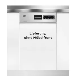 Beko BDSS28040XQ Einbau-Geschirrspüler (teilintegrierbar, 448 mm breit, Edelstahl)