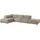 MASSIVMOEBEL24.DE Ecksofa, inkl. Hocker 285x220x79 Polyester taupe RAVENNA
