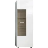 VCM ebuy24 Aras Vitrinenschrank 1 Tür Weiß