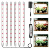 COKOLILA 6 Stäbe Pflanzenlichtstreifen, Pflanzenlampe Vollspektrum mit 360 LED, Pflanzenlicht mit Auto ON/Off Timer 6/12/18H, 3 Lichter Modi, 5 Helligkeit,Pflanzenleuchte für Zimmerpflanzen