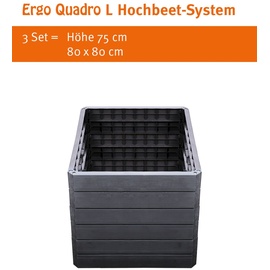 GARANTIA Ergo Quadro L 80 x 80 x 25 cm grau