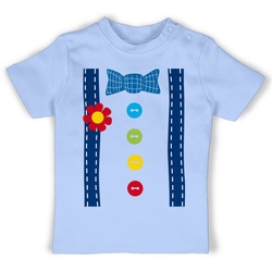 Shirtracer T-Shirt Clown Kostüm - Clowns Gruppen Clownkostüm Karneval & Fasching blau 6/12 Monate