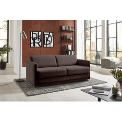 Schlafsofa PLACES OF STYLE "Limone", braun, B:178cm H:82cm T:93cm, Sofas, für Dauerschläfer geeignet inklusive hochwertige Matratze