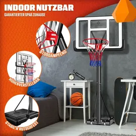 Kesser Basketballkorb höhenverstellbar 160-210 cm Weiß