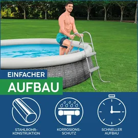 BESTWAY Poolleiter grau 84 cm