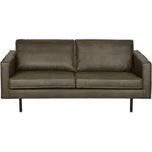 Woood Couch Leder 3-Sitzer Grün