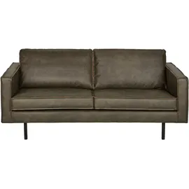 Woood Couch Leder 3-Sitzer Grün
