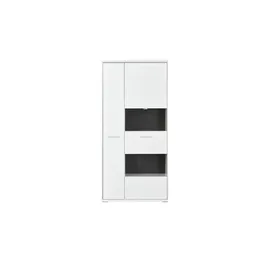 Uno Kombivitrine Setto 94 x 38 x 201 cm Weiß